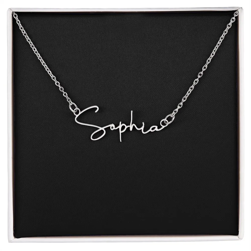 Elegant Custom Name Necklace - Signature Style - S001