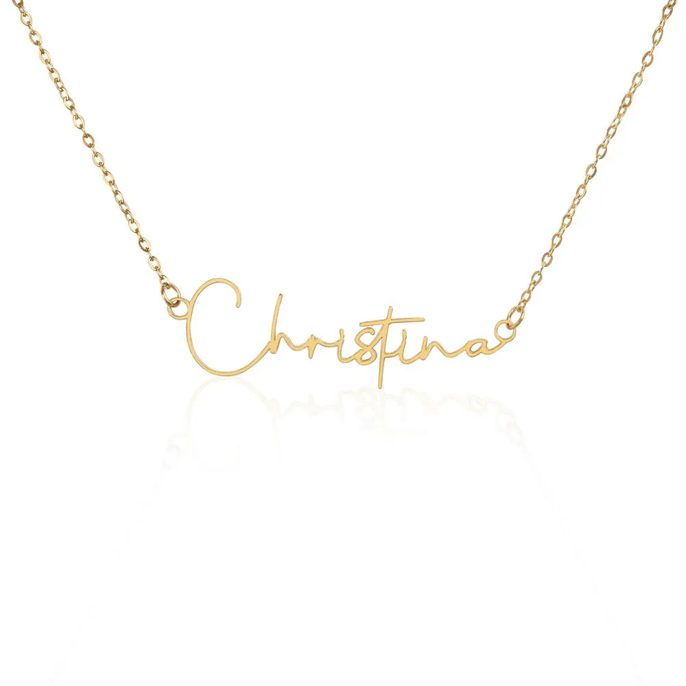 Elegant Custom Name Necklace - Signature Style - S001