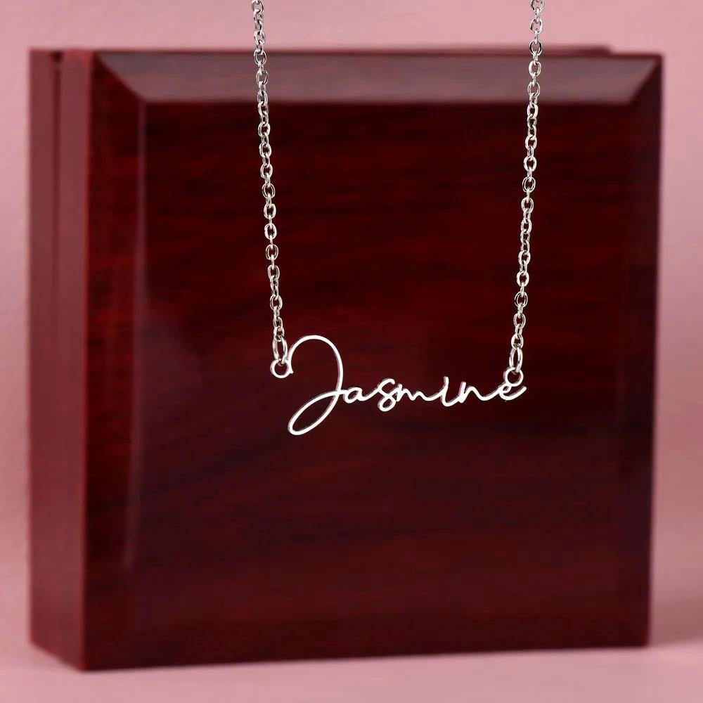 Elegant Custom Name Necklace - Signature Style - S001