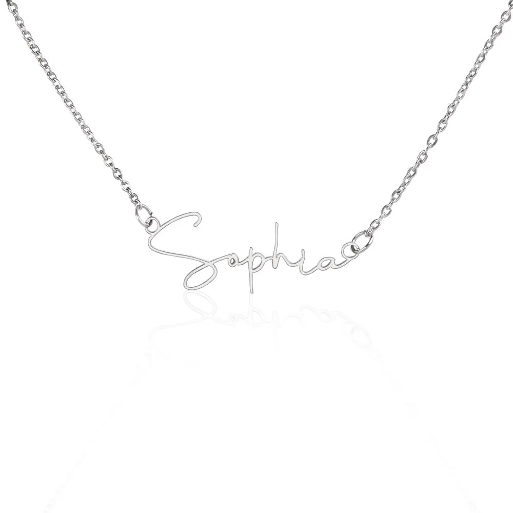 Elegant Custom Name Necklace - Signature Style - S001