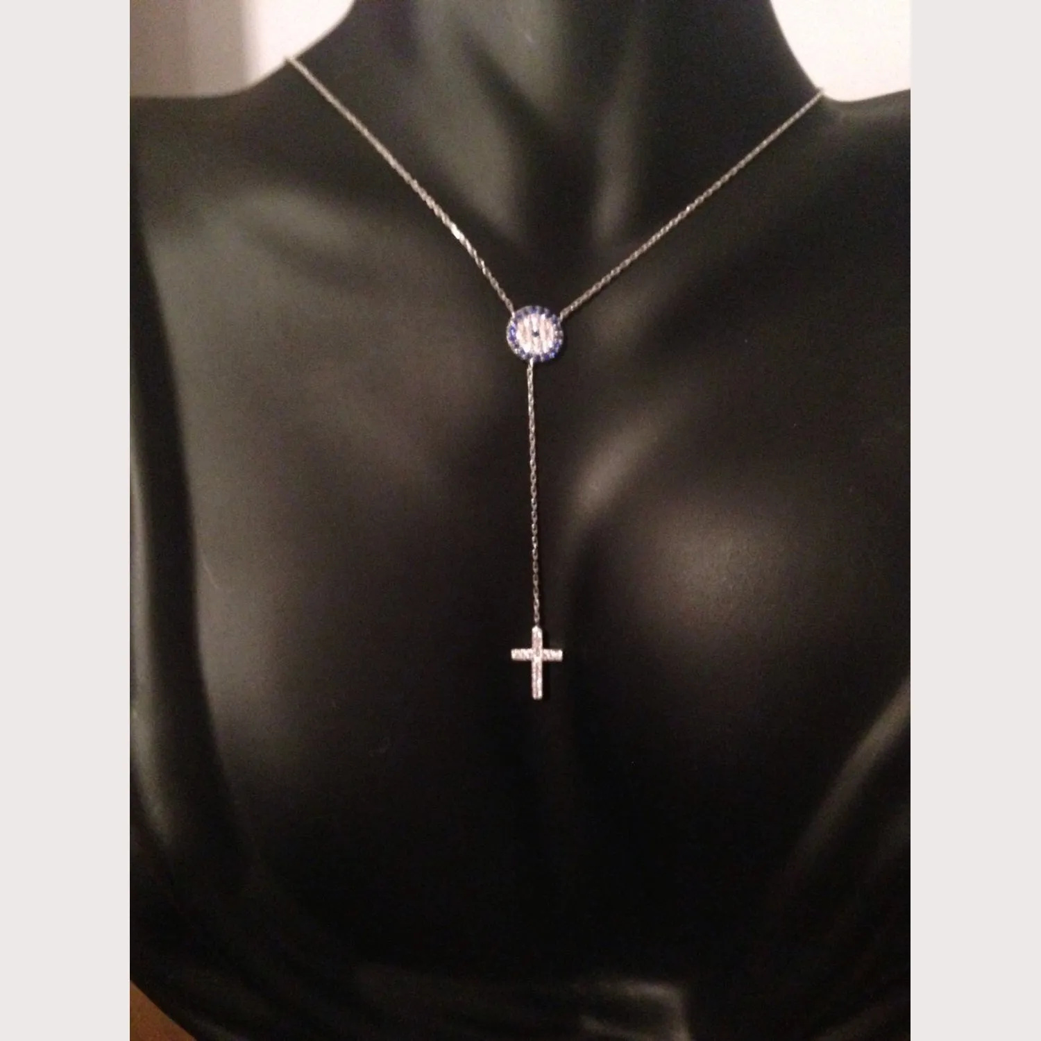 Elegant Evil Eye Cross Necklace