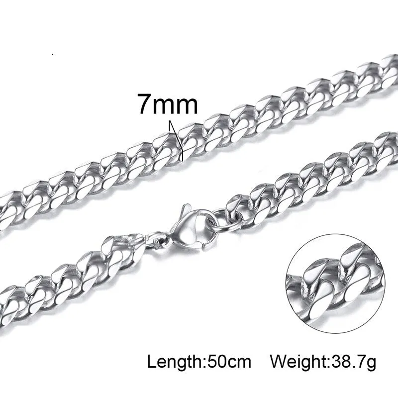 Elegant Mens Stainless Steel Necklace