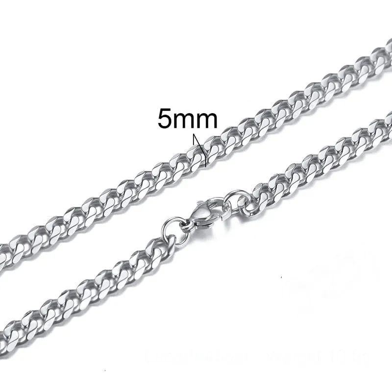 Elegant Mens Stainless Steel Necklace