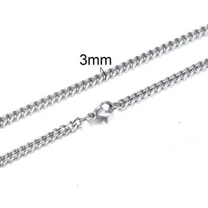 Elegant Mens Stainless Steel Necklace