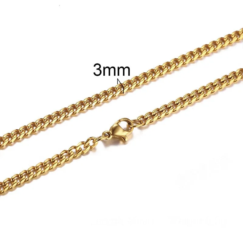 Elegant Mens Stainless Steel Necklace