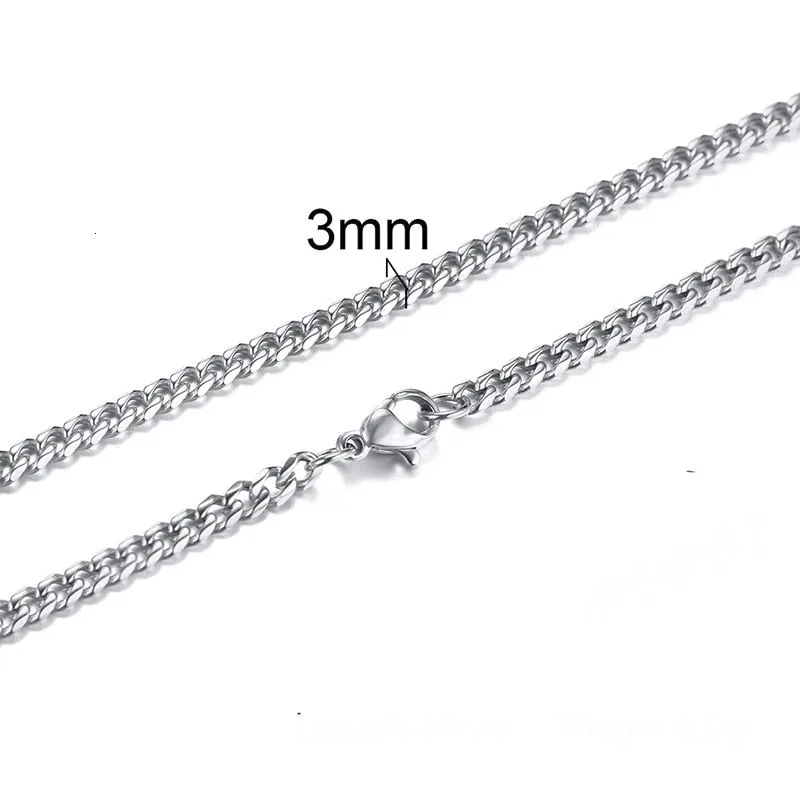 Elegant Mens Stainless Steel Necklace