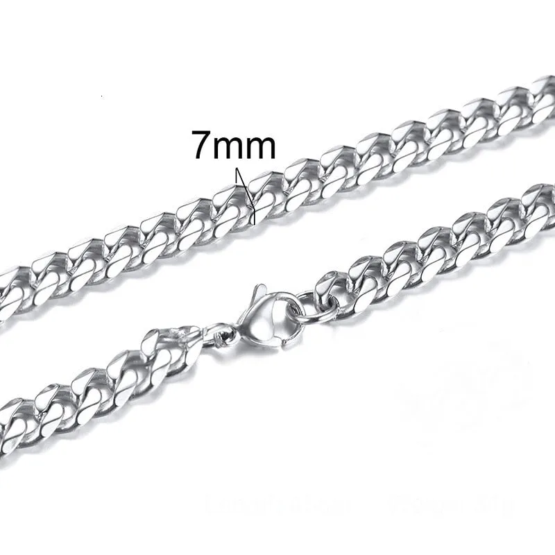 Elegant Mens Stainless Steel Necklace