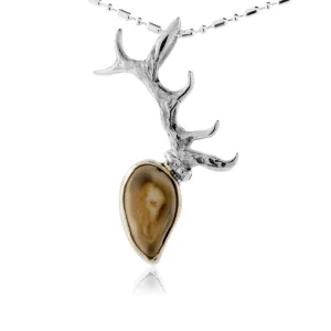 Elk Antler Style Ivory Tooth Pendant