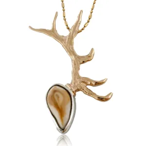 Elk Ivory Single Antler Pendant