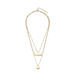 Engravable Triple Layer Necklace