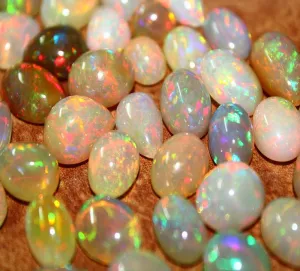 Ethiopian Opal Cabochons 50 ct Loose Stones Bulk | Fire Opals