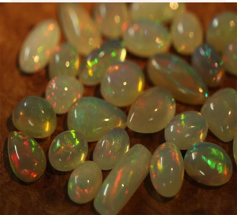 Ethiopian Opal Cabochons 50 ct Loose Stones Bulk | Fire Opals