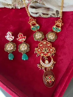 Exquisite Amrapali Fusion Pendant Necklace - Elevate Your Elegance
