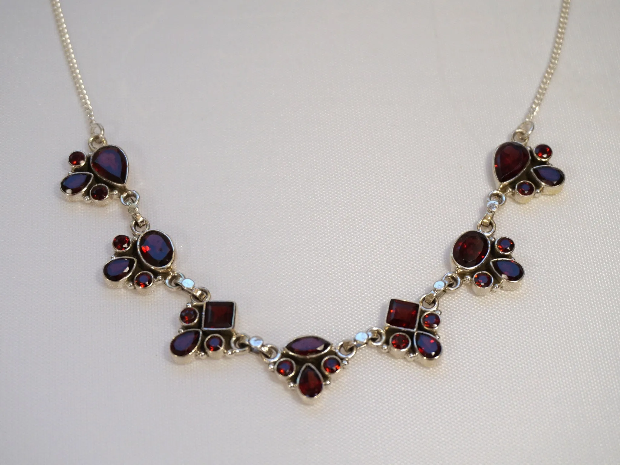 *Faceted Garnet Necklace 1