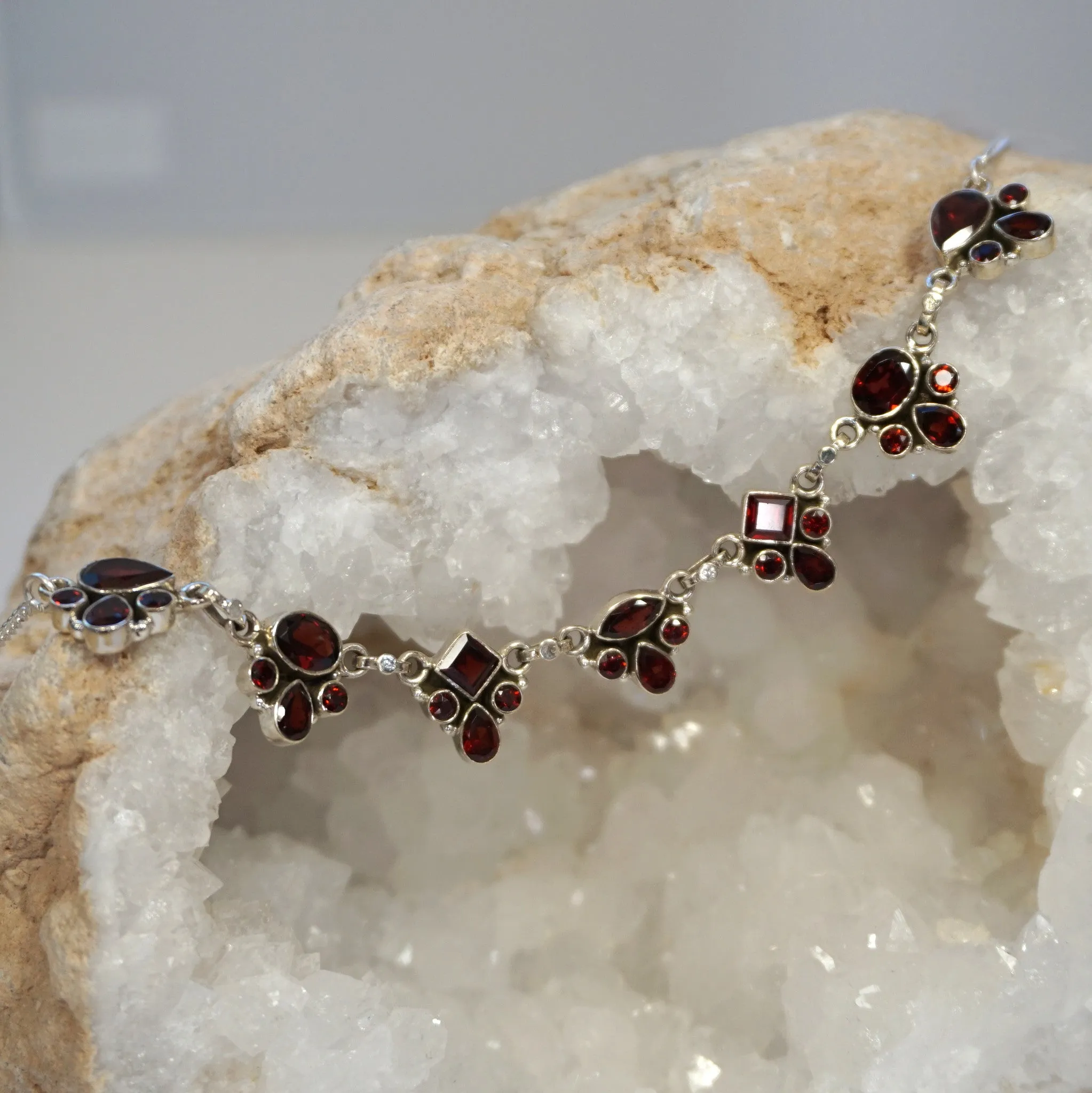 *Faceted Garnet Necklace 1