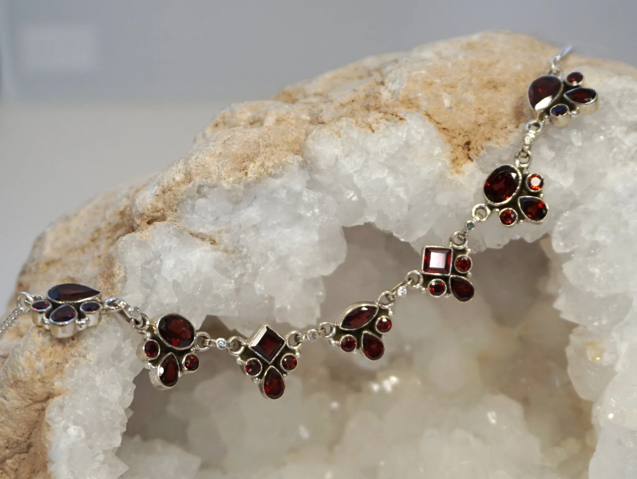 *Faceted Garnet Necklace 1