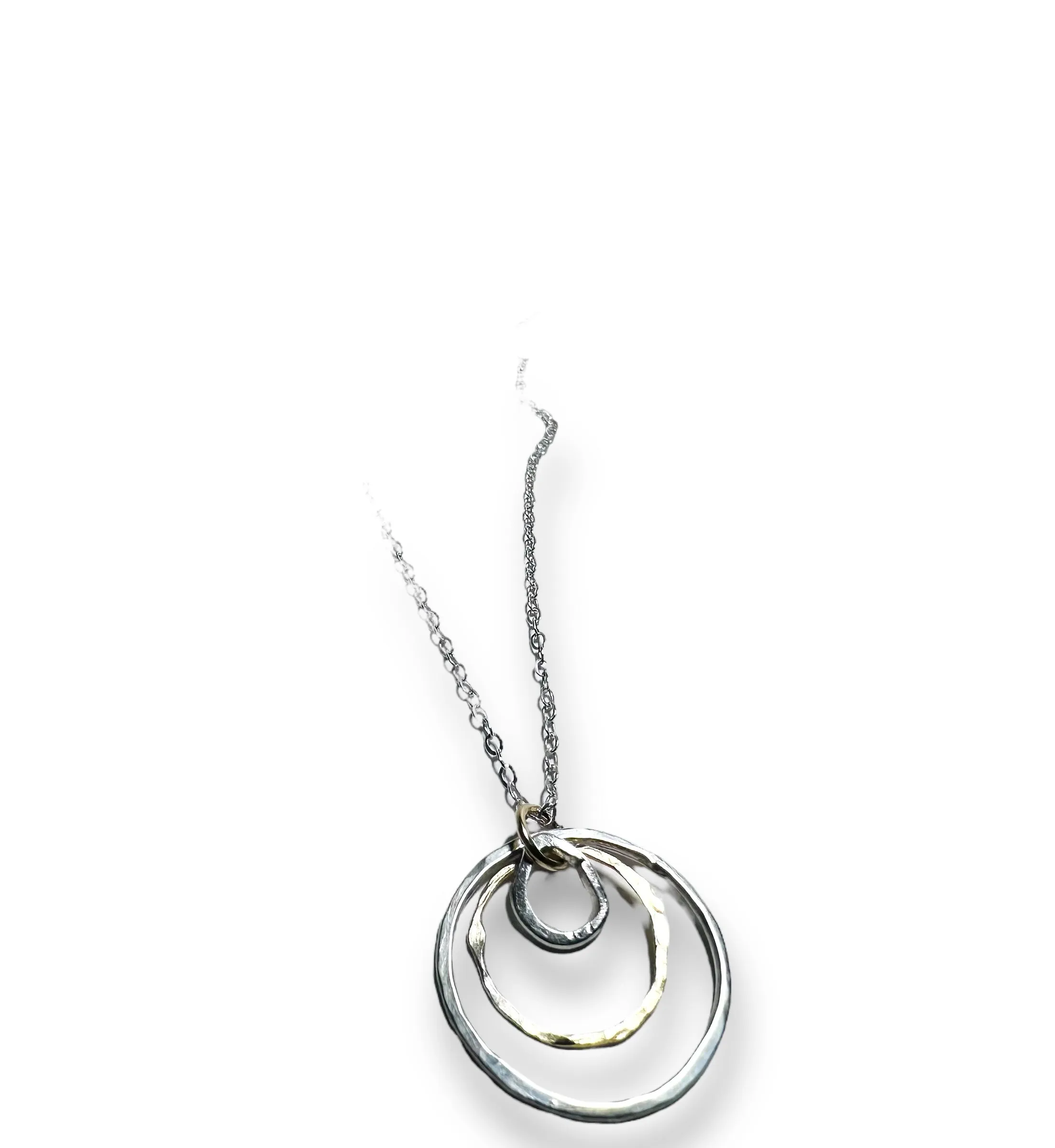 Family Circle Necklace/ Infinity Necklace/gold and Silver Necklace