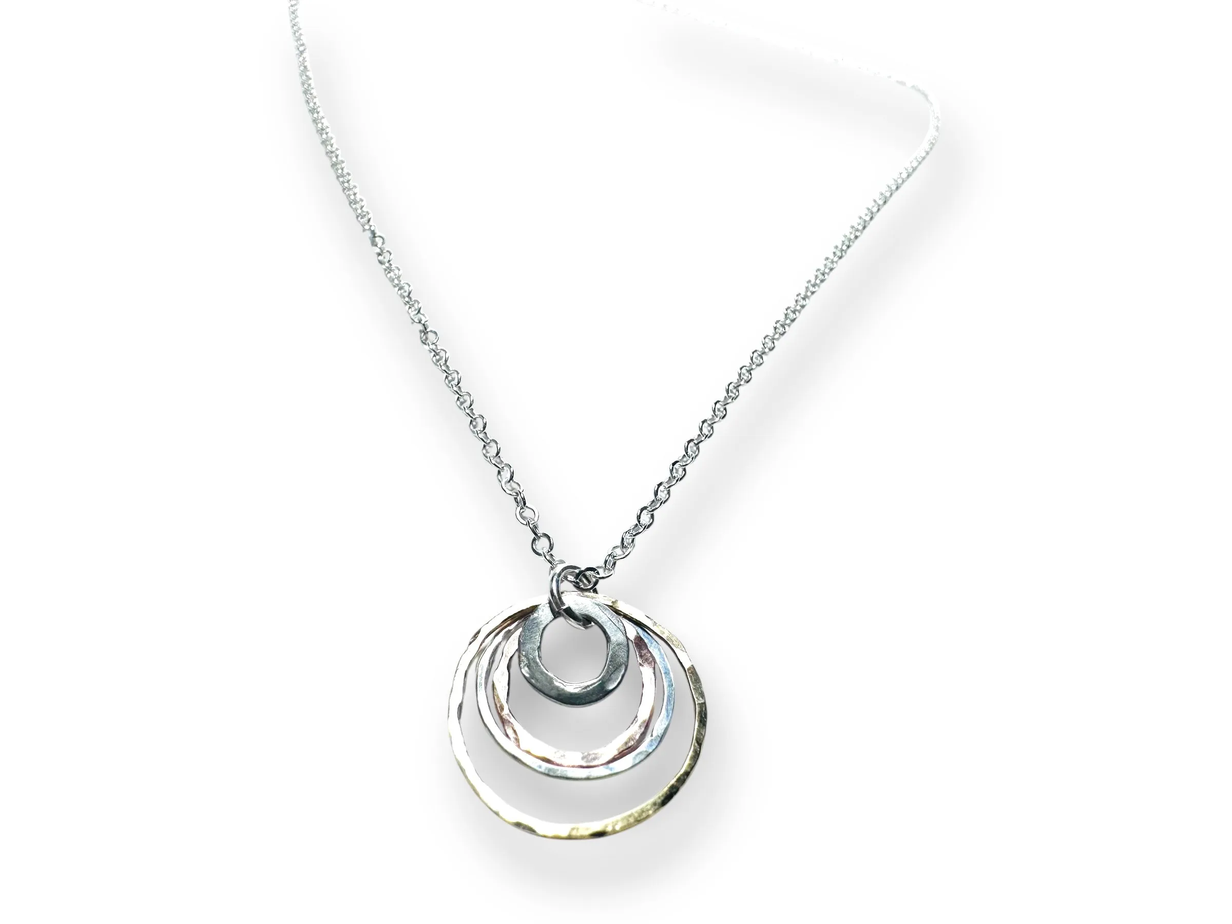 Family Circle Necklace/ Infinity Necklace/gold and Silver Necklace