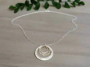Family Circle Necklace/ Infinity Necklace/gold and Silver Necklace