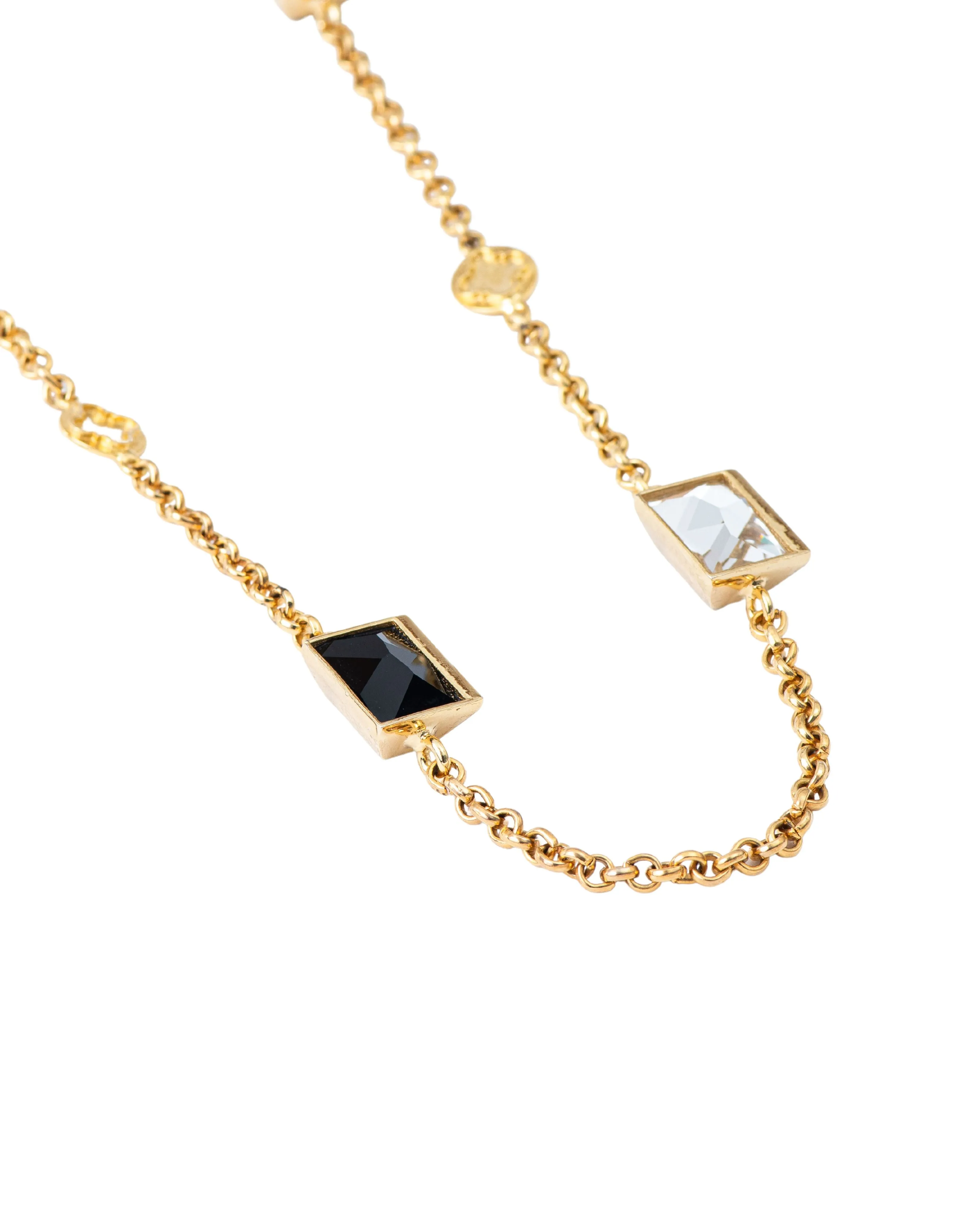 Fashion Jewelry-18k Gold Plated-Necklace-Elysian Crystal(L)-Multi-VOYCE1023-Fashion Edit Voyce