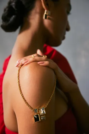 Fashion Jewelry-18k Gold Plated-Pendants-Infinity Crystal Signature-Multi-VOYCE1030-Fashion Edit Voyce