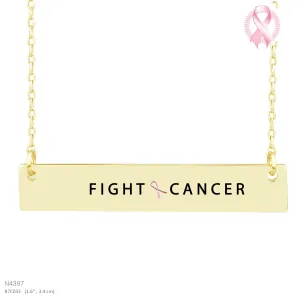 FIGHT CANCER MESSAGE NECKLACE