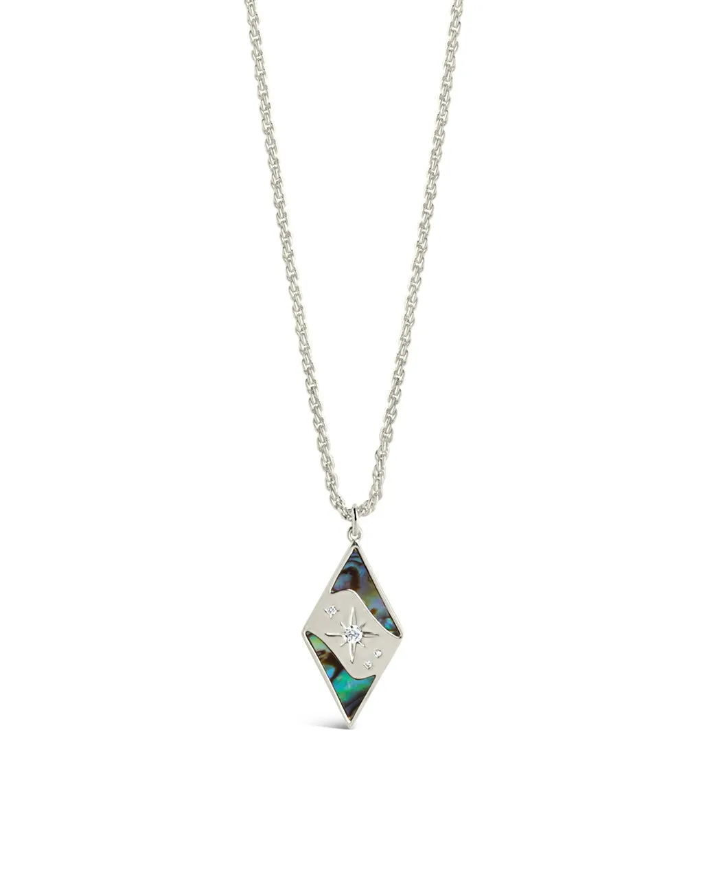 Galaxy CZ & Abalone Pendant Necklace