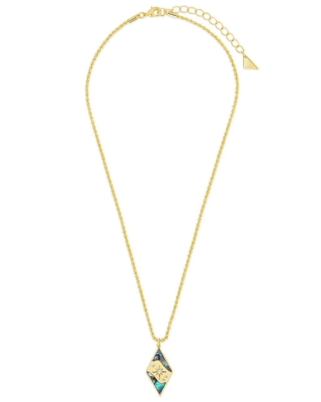 Galaxy CZ & Abalone Pendant Necklace