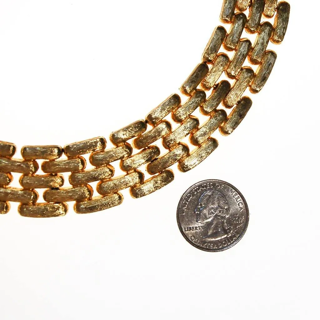 Givenchy Couture Wide Gold Flat Link Chain Necklace