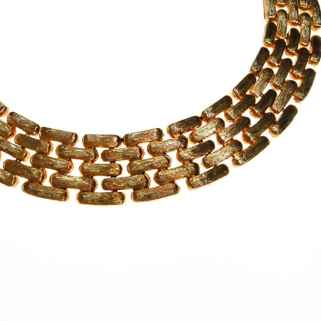 Givenchy Couture Wide Gold Flat Link Chain Necklace