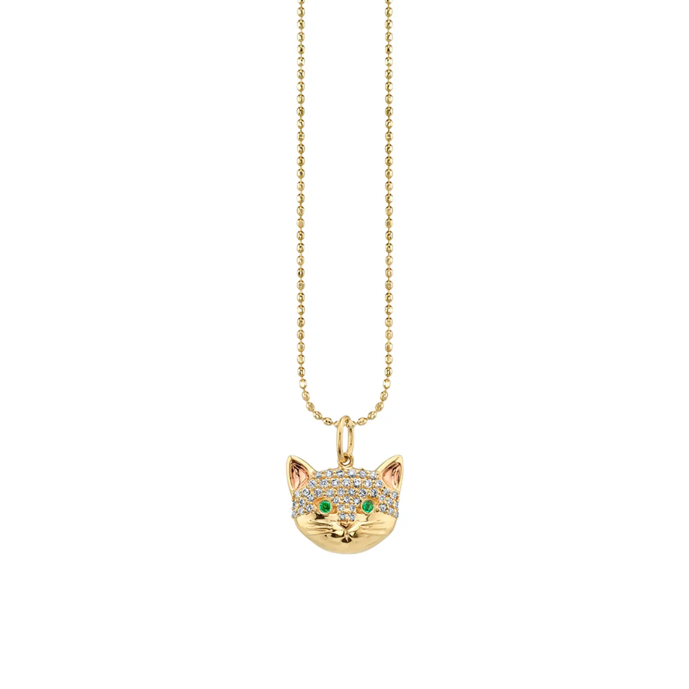 Gold & Diamond Cat Charm