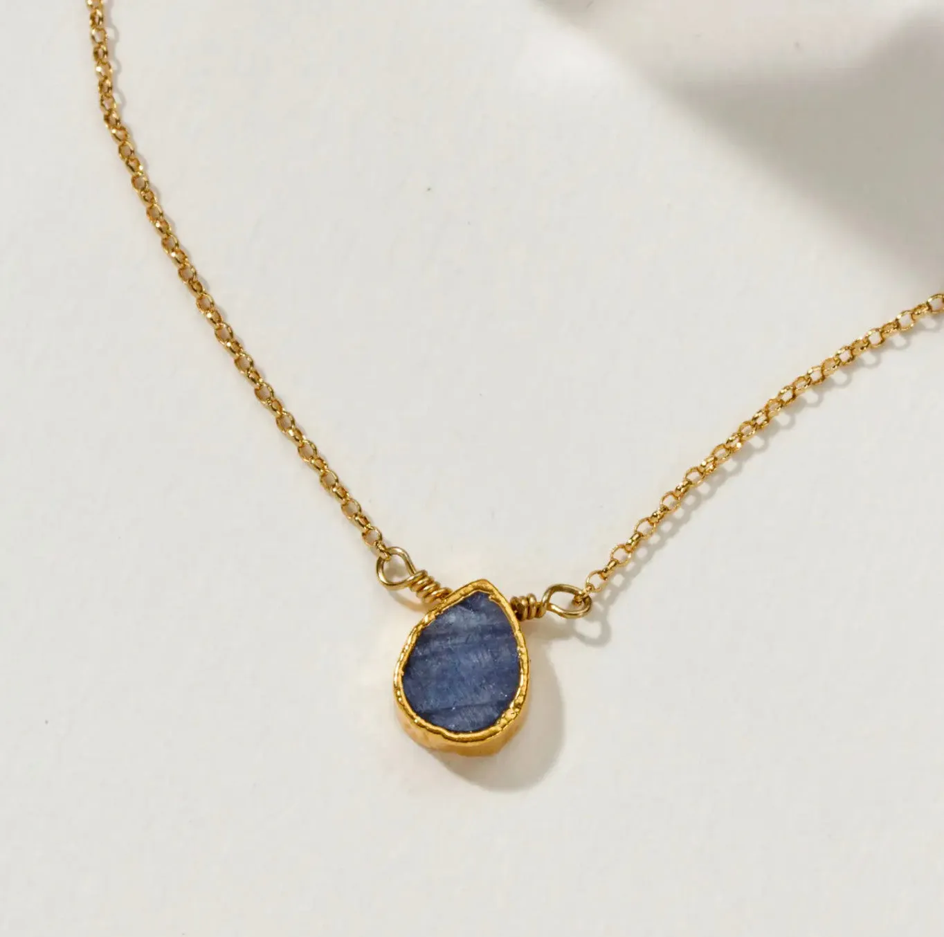 Gold Delicate Gemstone Necklace