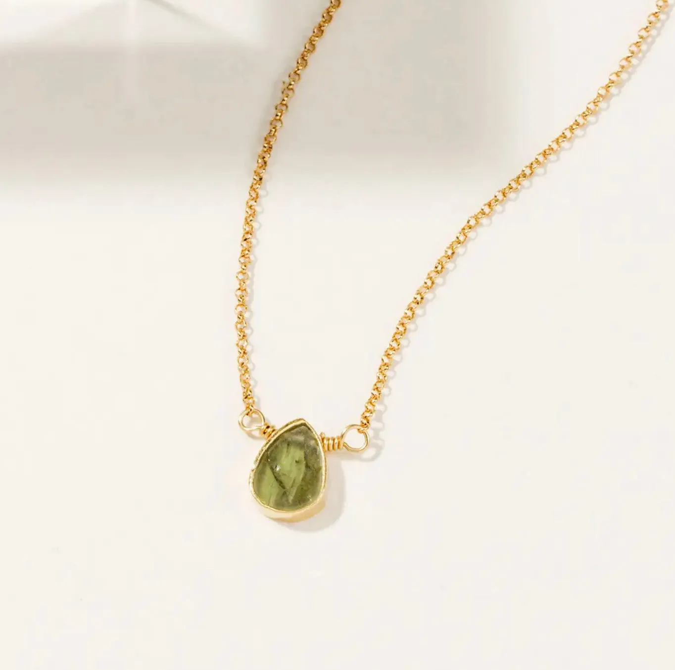 Gold Delicate Gemstone Necklace