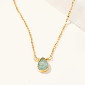 Gold Delicate Gemstone Necklace