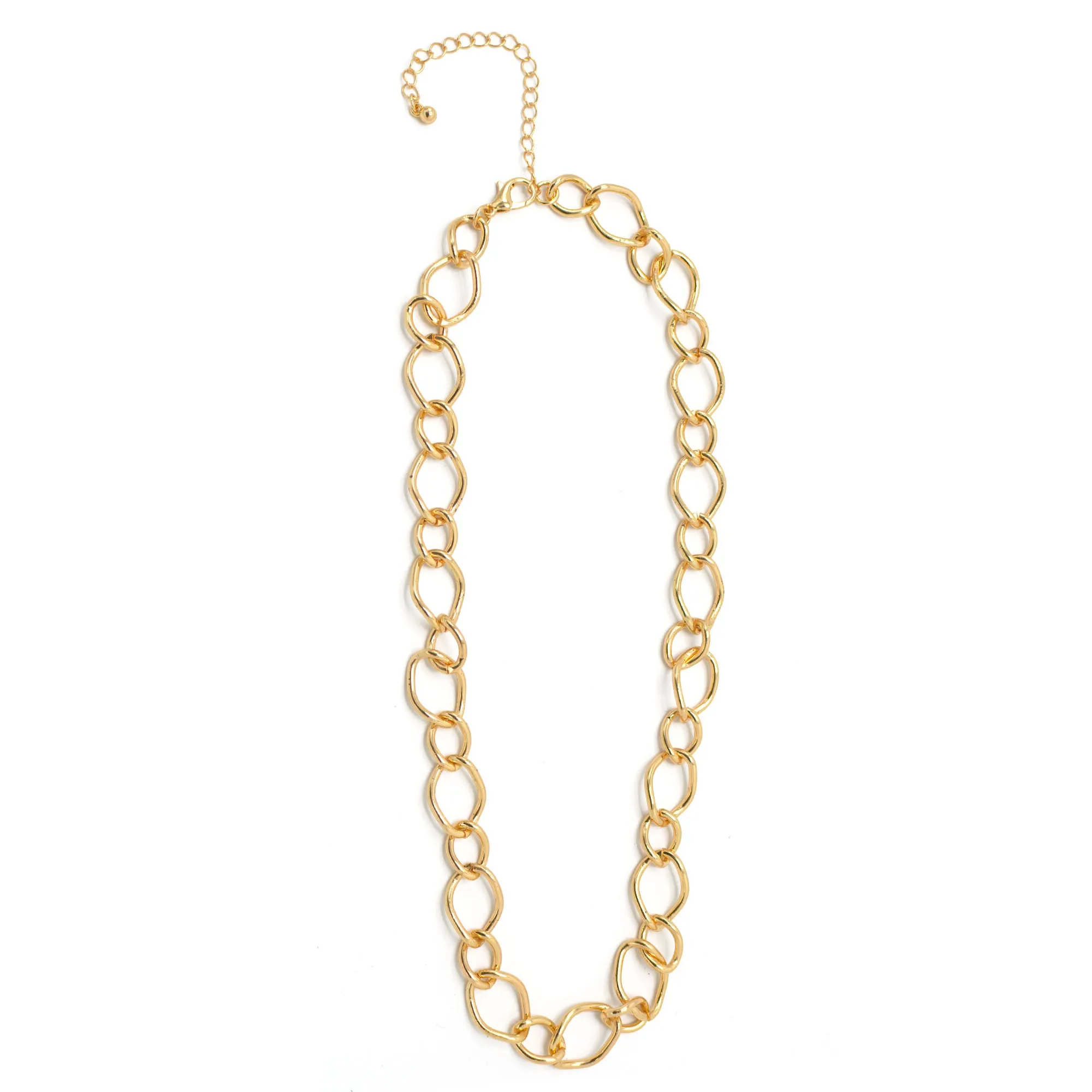 Gold Link Chain Long Necklace#SQGN20010914G