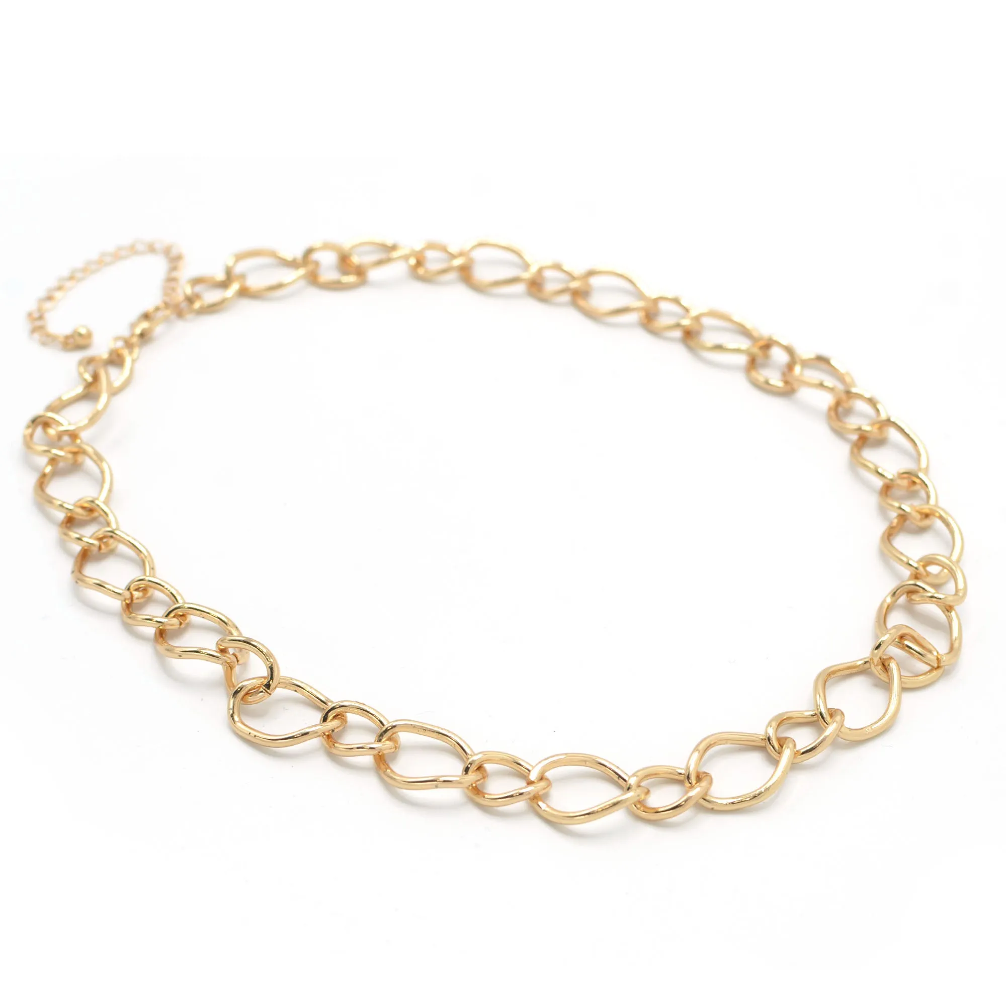 Gold Link Chain Long Necklace#SQGN20010914G