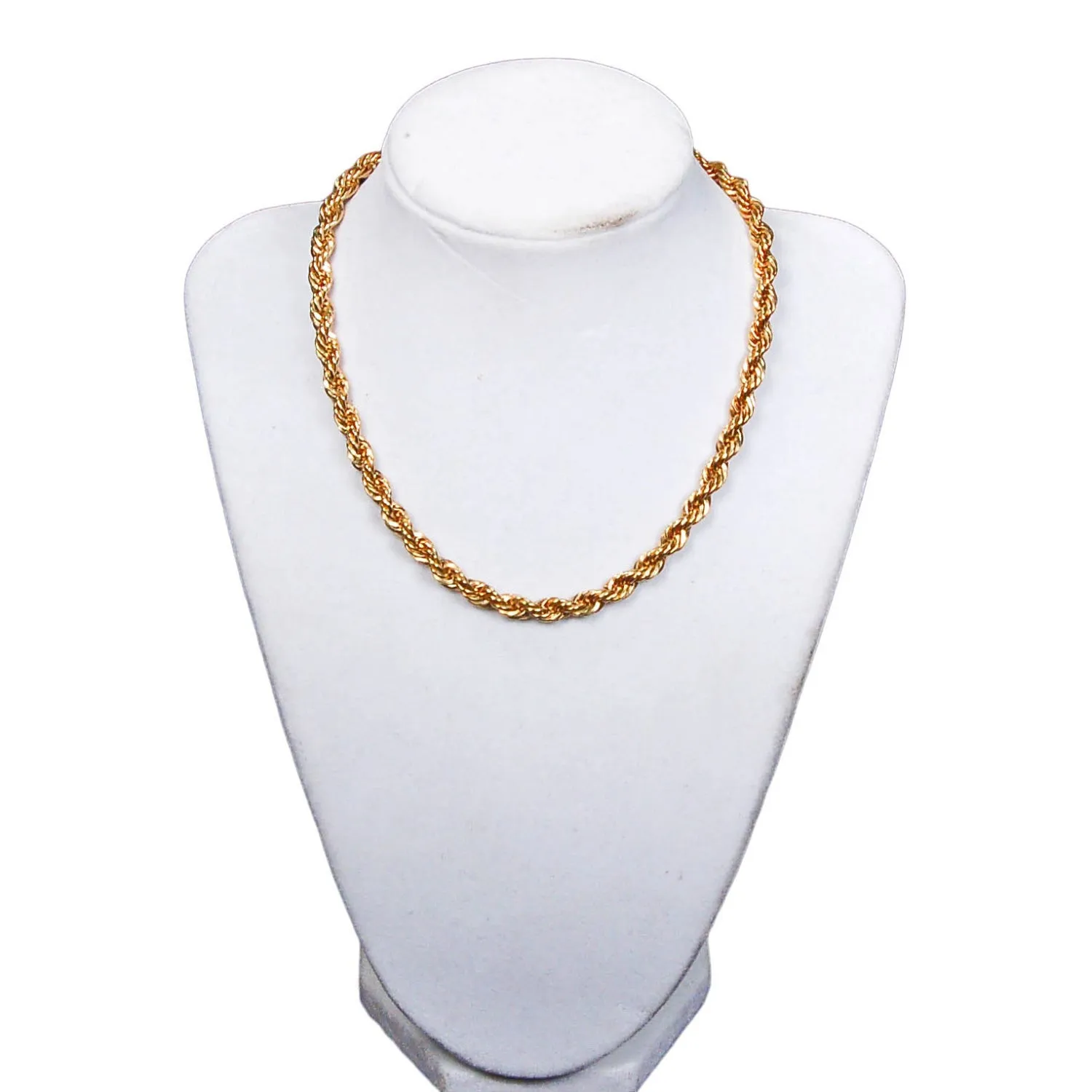 Gold Tone Choker Rope Chain Necklace by Napier
