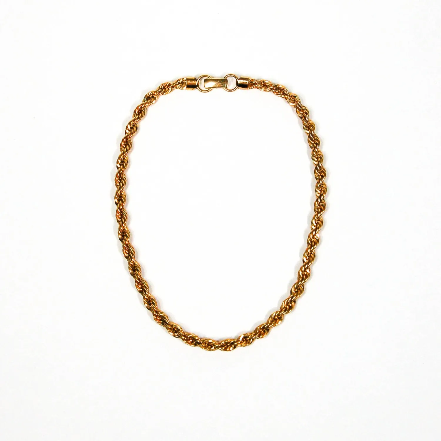 Gold Tone Choker Rope Chain Necklace by Napier