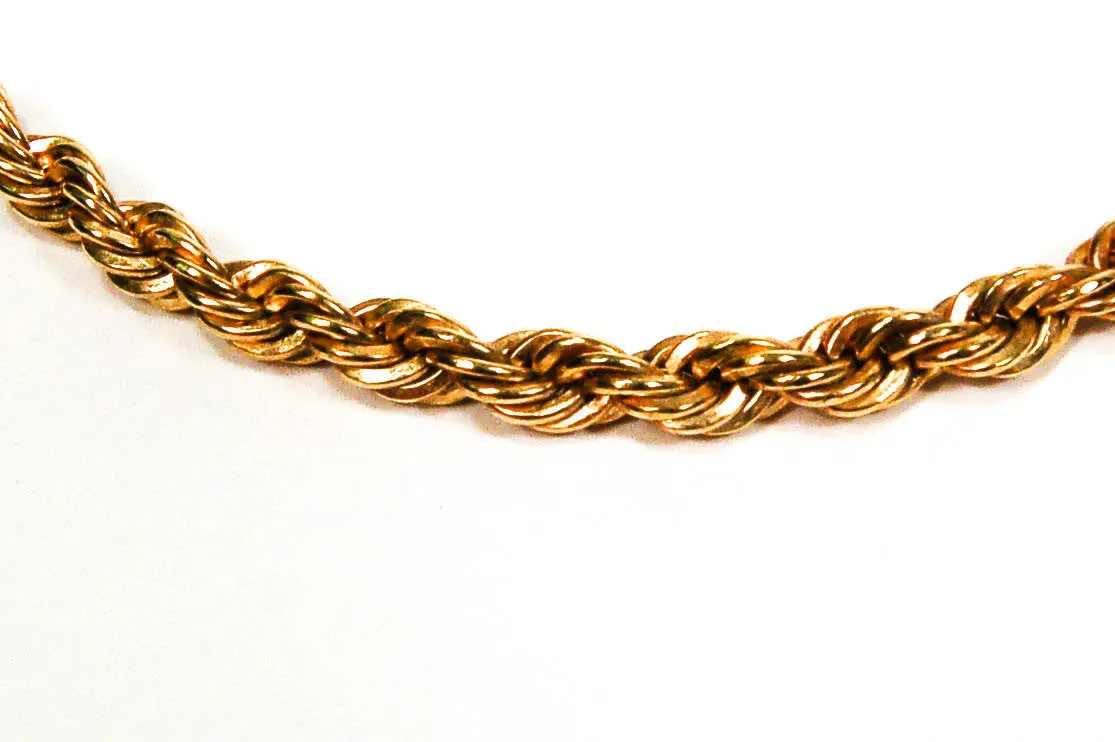 Gold Tone Choker Rope Chain Necklace by Napier