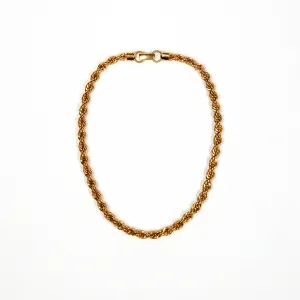 Gold Tone Choker Rope Chain Necklace by Napier