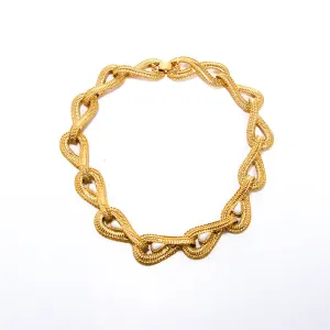 Gold Tone Tear Drop Link Necklace by Givenchy