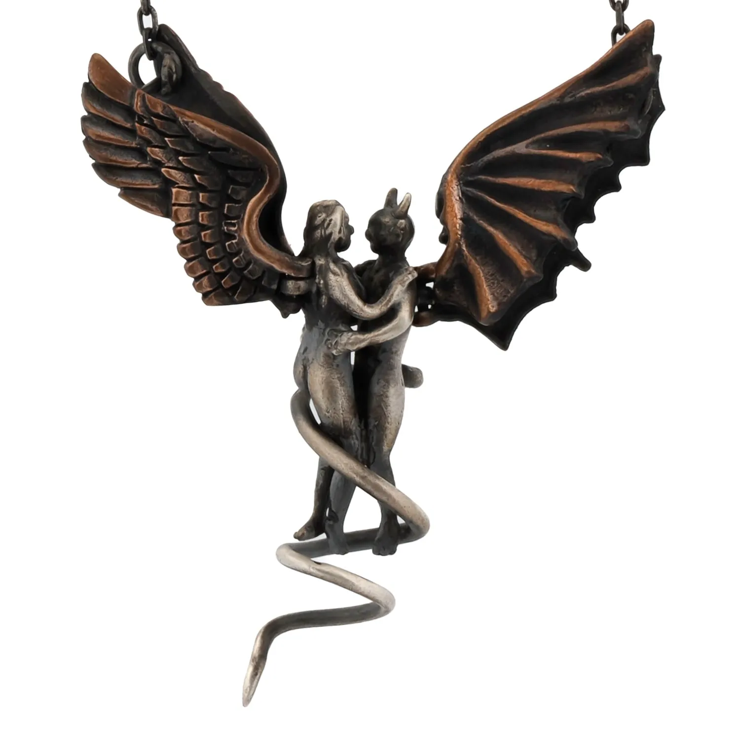 Good & Evil Sterling Silver Necklace