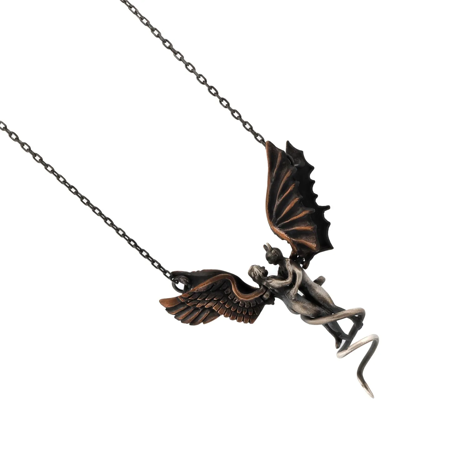 Good & Evil Sterling Silver Necklace