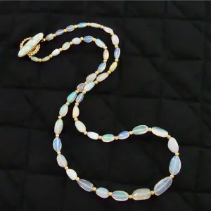 Graduated Welo Opal Nuggets Inlay Opal Toggle - Winnie Necklace