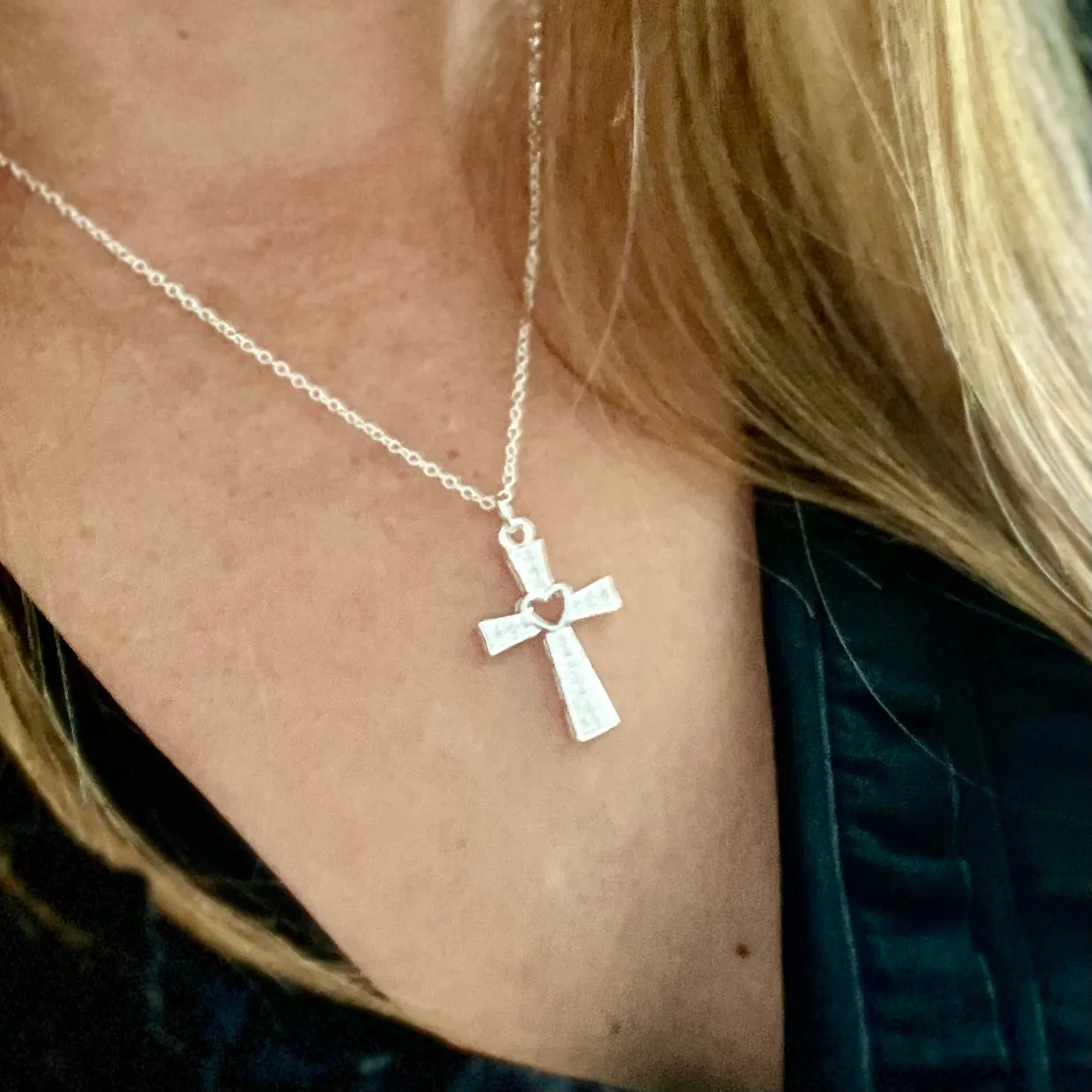 Heart Cross Necklace