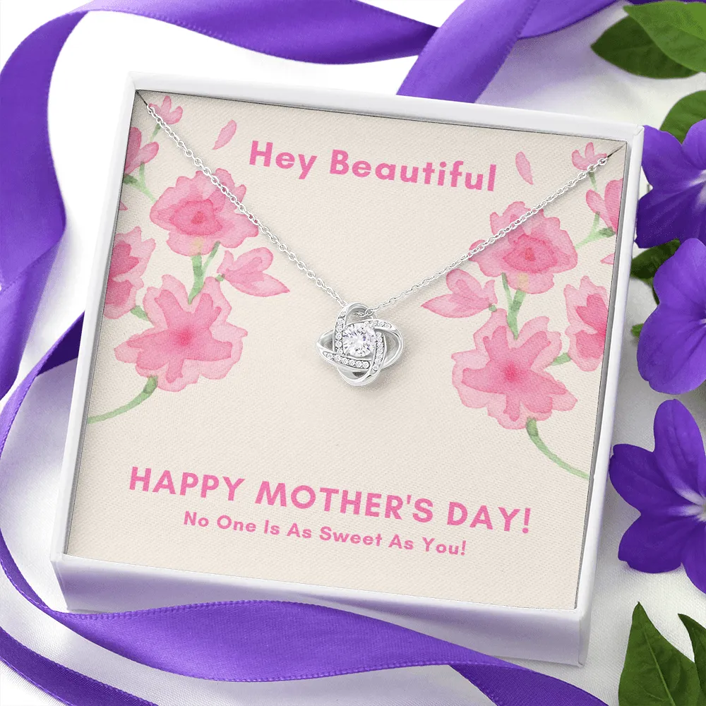 Hey Beautiful So Sweet Love Knot Necklace