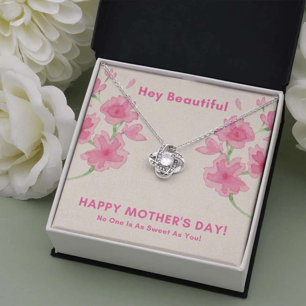Hey Beautiful So Sweet Love Knot Necklace