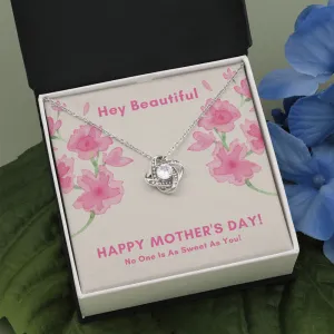 Hey Beautiful So Sweet Love Knot Necklace
