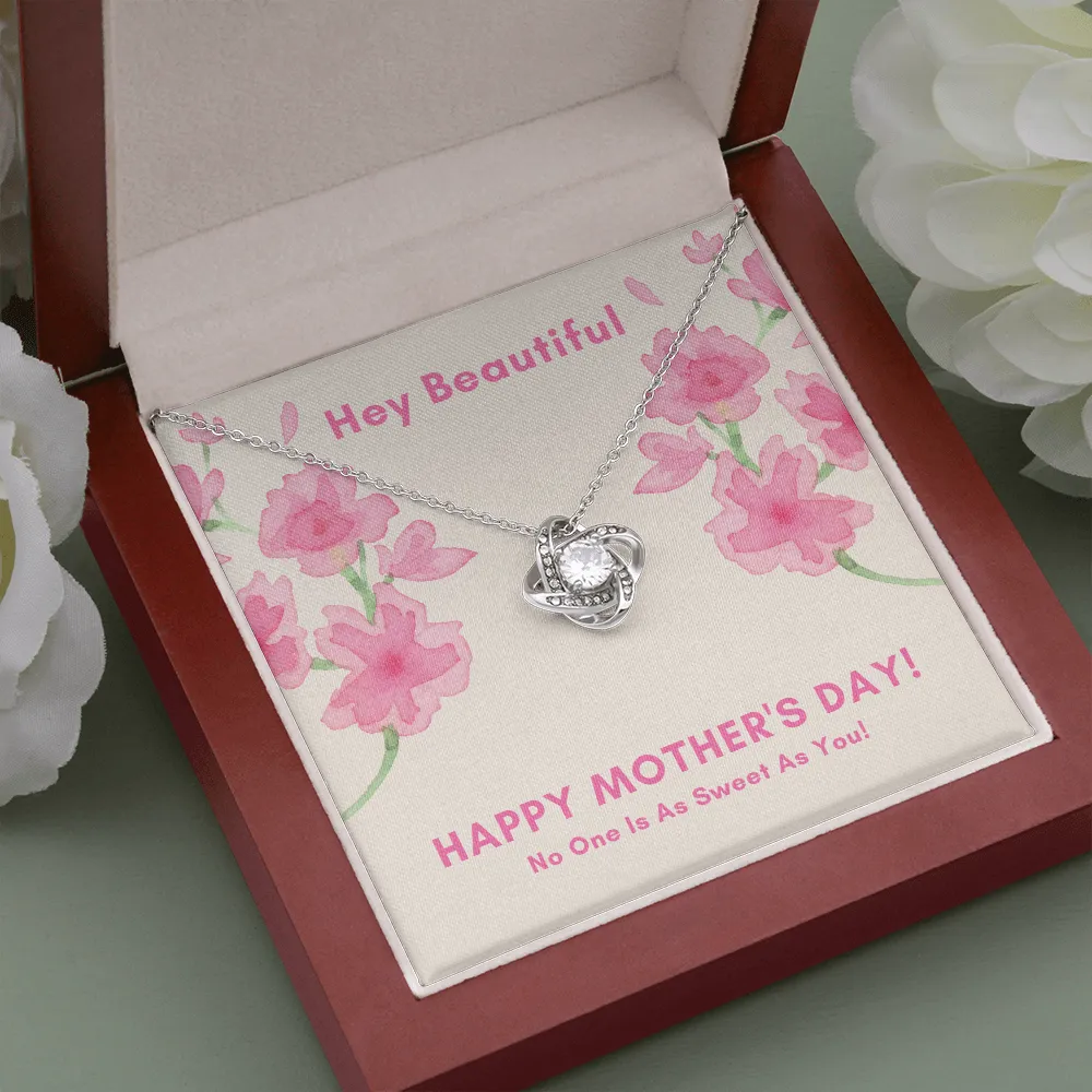 Hey Beautiful So Sweet Love Knot Necklace