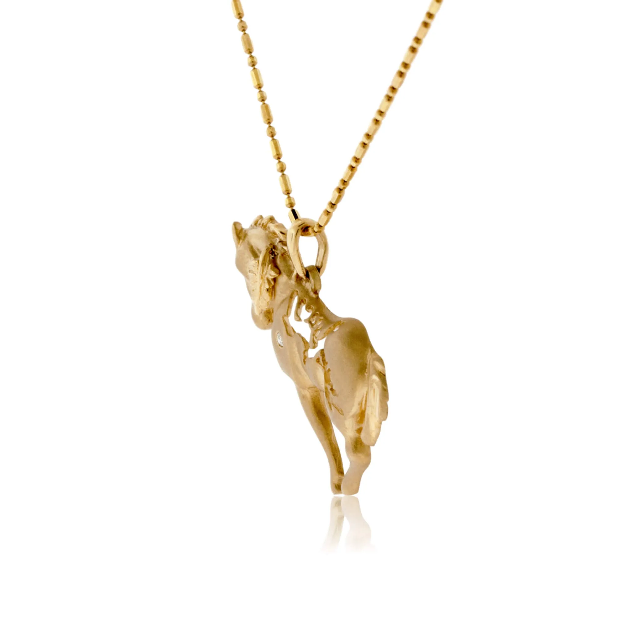 Horse and Eagle Gold Necklace